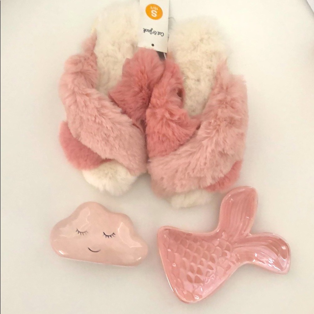 *NEW* Blush Pink Slippers & Cloud & Mermaid